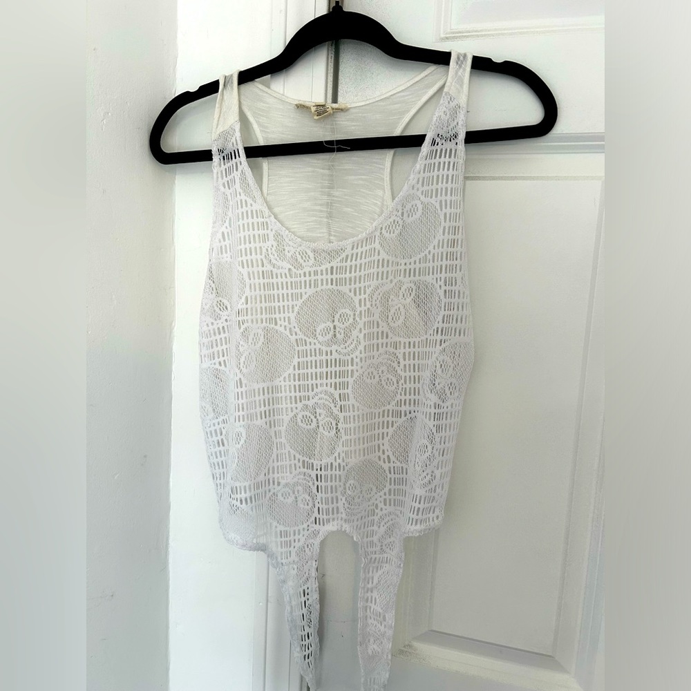 Skull bathing suit cover tank top